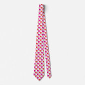Cravate de Motif Coeurs rouge et rose Polka (Devant)
