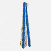 Cravate de Motif couleur bleu géométrique (Devant)