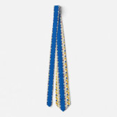 Cravate de Motif couleur bleu géométrique (Dos)