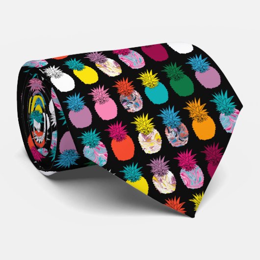 Cravate de motif d'ananas (Roulé)