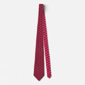 Cravate de motif d'art coeur rouge or (Devant)