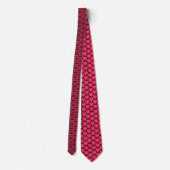 Cravate de motif d'art coeur rouge or (Dos)