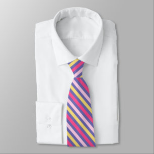 Cravate de Motif de bande multicolore