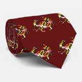 Cravate de motif de crabe de drapeau du Maryland (Roulé)