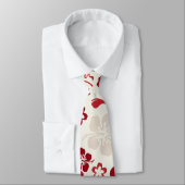 Cravate de motif de fleur de ketmie (Attaché)