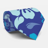 Cravate de motif de fleur de ketmie (Roulé)