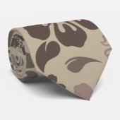 Cravate de motif de fleur de ketmie (Roulé)