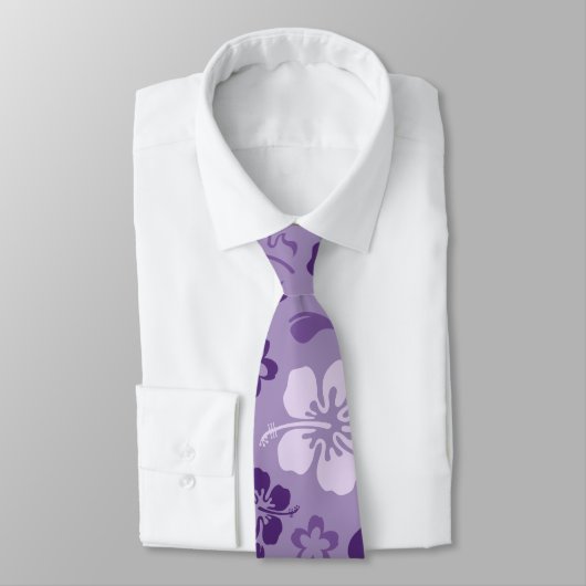 Cravate de motif de fleur de ketmie (Attaché)