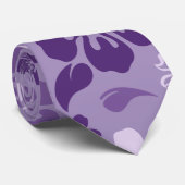 Cravate de motif de fleur de ketmie (Roulé)