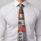Cravate de Motif de logement coloré