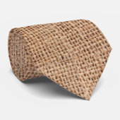 Cravate de motif de sac à toile de jute (Roulé)