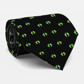 Cravate de Motif d'oeil vert (Roulé)