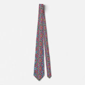 Cravate de motif floral multicolore, instruction B (Devant)