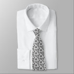 Cravate de motif géométrique à points blancs en no<br><div class="desc">Noir sur blanc pointillé formes géométriques sans couture motif.</div>