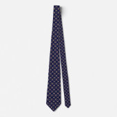 Cravate de Motif géométrique Abstraite bleu foncé (Devant)