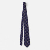 Cravate de Motif géométrique Abstraite bleu foncé (Dos)