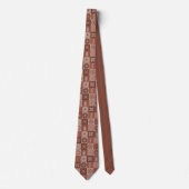 Cravate de Motif géométrique Brown orange rustique (Devant)