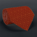 Cravate de Motif géométrique cuivre et FireBrick<br><div class="desc">Cravate de Motif géométrique cuivre et FireBrick</div>