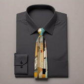 Cravate de Motif géométrique multicolore