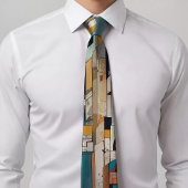 Cravate de Motif géométrique multicolore