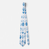 Cravate de Motif moderne Triangle bleu - Abstrait (Devant)