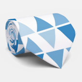 Cravate de Motif moderne Triangle bleu - Abstrait (Roulé)