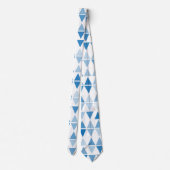 Cravate de Motif moderne Triangle bleu - Abstrait (Dos)