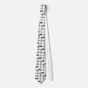 Cravate de Motif noir gris et blanc