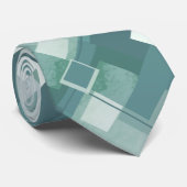 Cravate de Motif peinte géométrique pâle et vert s (Roulé)