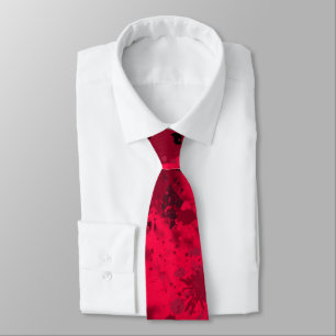 Cravate de Motif rouge Abstrait