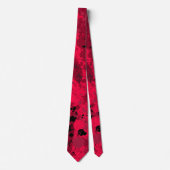 Cravate de Motif rouge Abstrait (Devant)