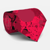 Cravate de Motif rouge Abstrait (Roulé)