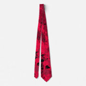 Cravate de Motif rouge Abstrait (Dos)
