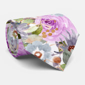 Cravate de motifs floraux aquarelle (Roulé)