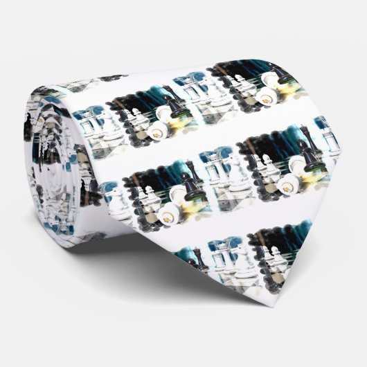 Cravate de mouvement d'échecs (Roulé)