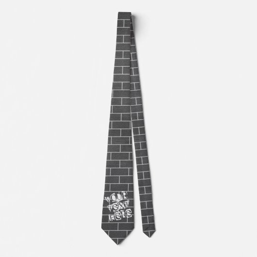 Cravate de mur de brique gris (Devant)