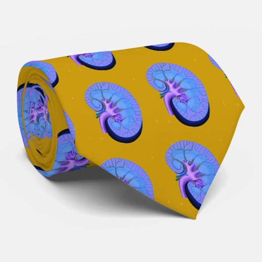 Cravate de néphrologue, conception de rein--Cadeau (Roulé)