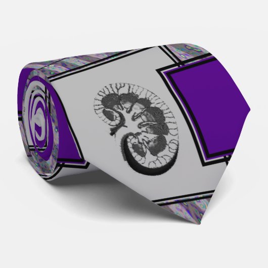 Cravate de néphrologue, conception de rein--Unique (Roulé)