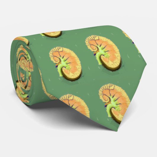 Cravate de néphrologue, conception unique de rein (Roulé)