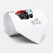 Cravate de Noël Arbre, Cravate de camion Snowman (Roulé)