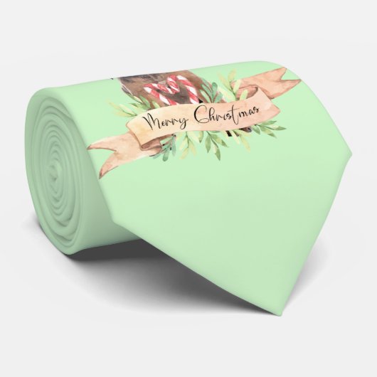 Cravate de Noël avec Chien Chien Chien Chien Chien (Roulé)