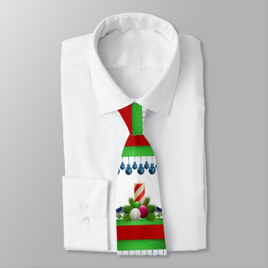 Cravate de Noël, bougie de Noël (Attaché)