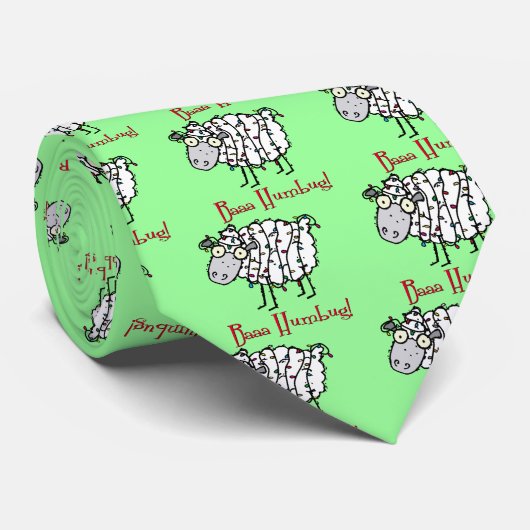 Cravate de Noël de Baaa Humbug (Roulé)