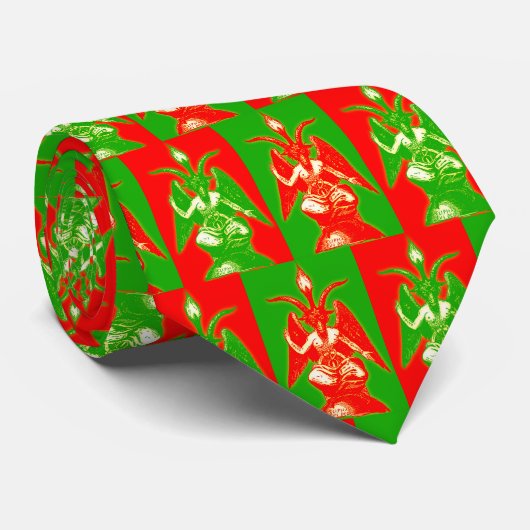 Cravate de Noël de Baphomet (Roulé)