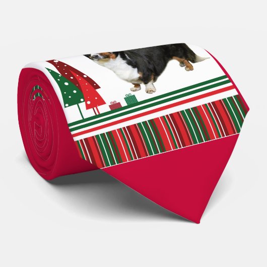 Cravate de Noël de Corgi (Roulé)