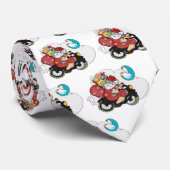 Cravate de Noël de la moto Père Noël (Roulé)