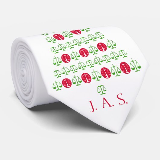Cravate de Noël de l'avocat - customisée (Roulé)