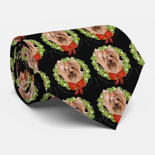 Cravate de Noël de Yorkie (Roulé)