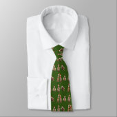 Cravate de Noël des Prairies (vert foncé) (Attaché)