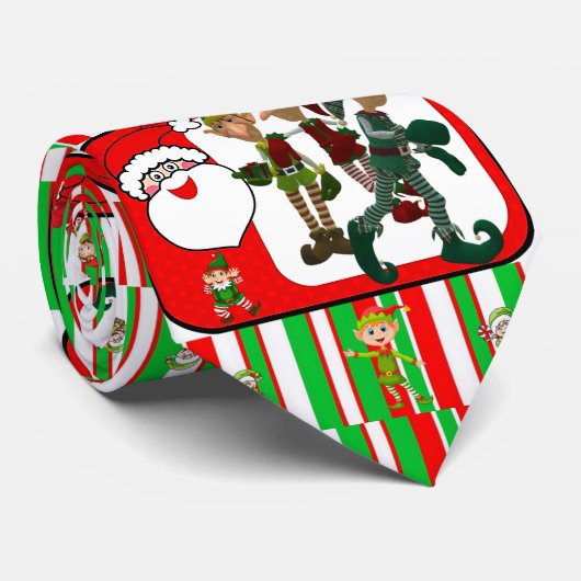 Cravate de Noël, Elfe (Roulé)